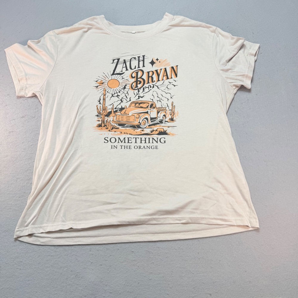 Zach‎ Bryan 'Something in the Orange' Graphic T-Shirt – 2XL – Beige / Neutral